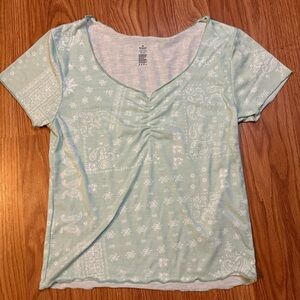 Mint Green Paisley Women's Top